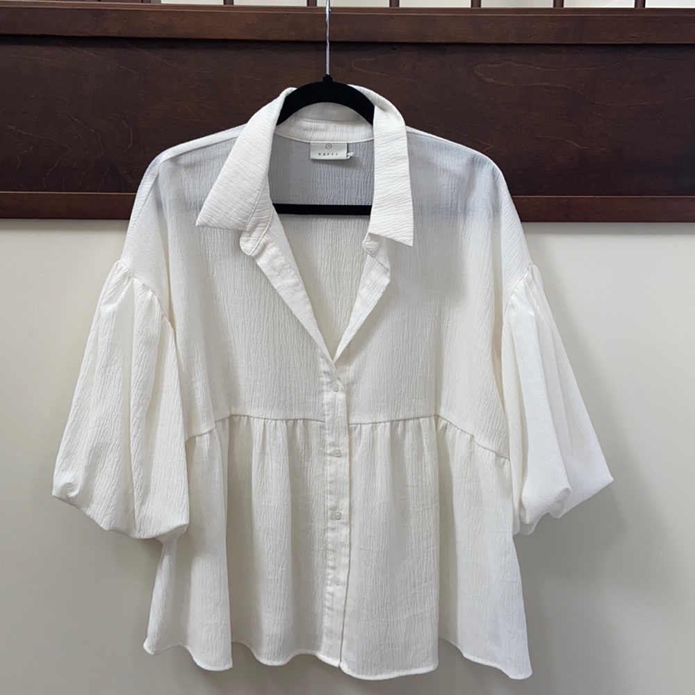 Kaffe ballon sleeve blouse, size 42 (10 U) worn once.